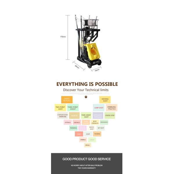 Máquina de alimentação da arma da bola esperta da máquina do tiro do basquetebol para o treinamento profissional