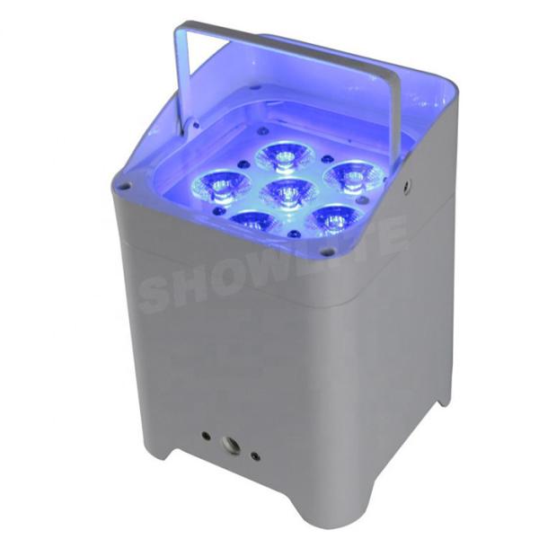 WIFI Remote Control Stage Lights , 6x18w RGBWAUV 6in1 Battery Powered Par Lights