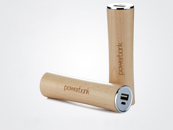 High Quality 2600mAh 18650 Battery Wood Made Portable Mobile Power Bank