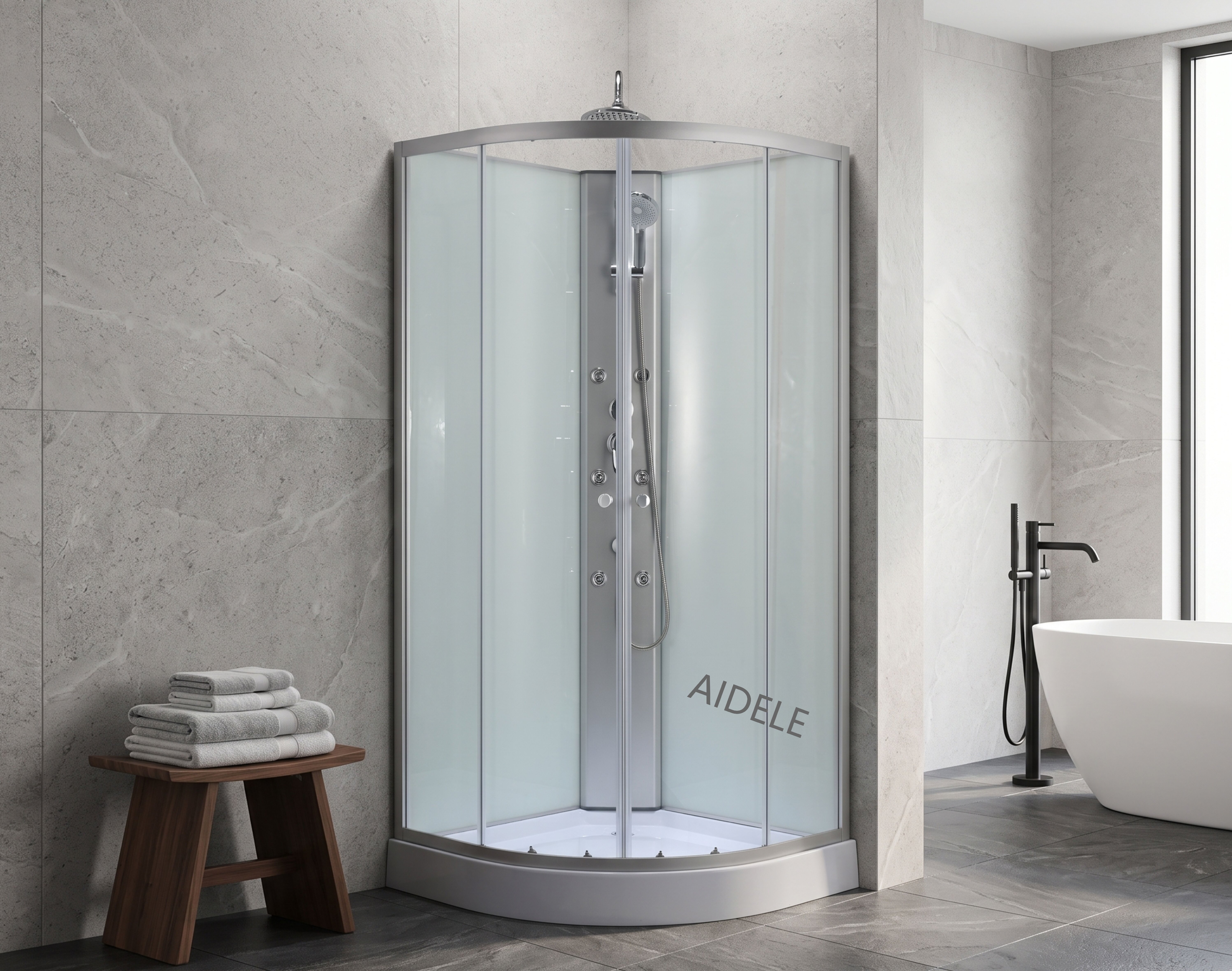 Hangzhou Complete Portable Shower Cabin Bathroom with ABS Tray