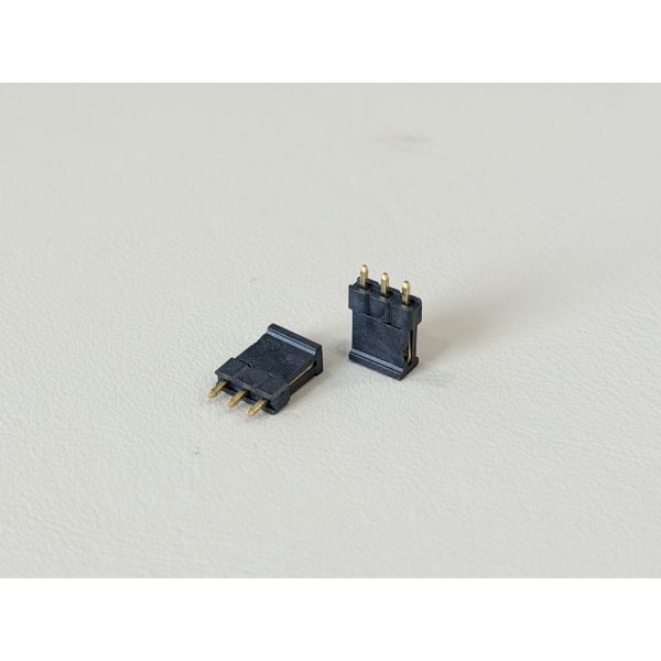 6.0H 2.00mm Pitch 1×3 Pin Header Connector, Single-Row Straight Type, Gold-Flash G/F, Brass Terminals, 1.9mm Housing Height, PCB Electronic Signal Connector
