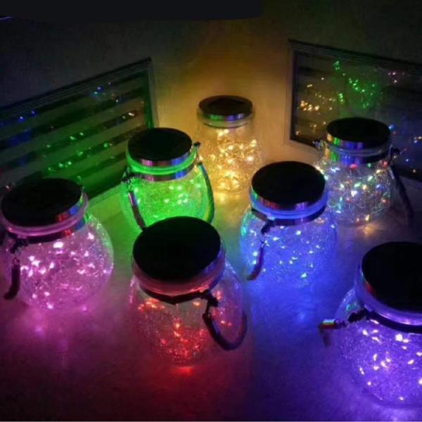 Solar Crack Tank Lamp Mason Tank Lamp Hanging Tree Lamp Courtyard Lamp Villa Decor Hanging Lamp