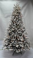 7.5FT PE Spruce Tree With White Downy Shawl