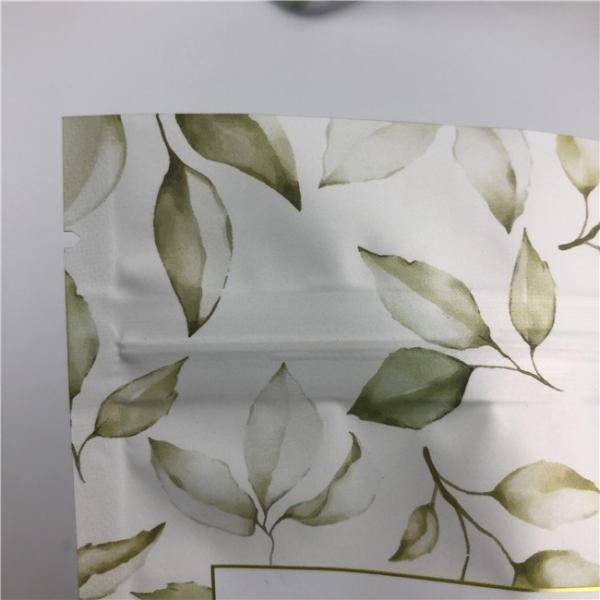 Customized Digital Printing Bags Metallic Gold Logo Stand Up Tea Packing Bags