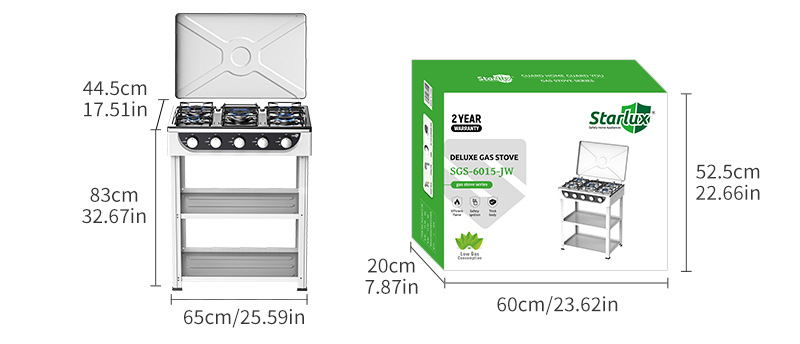 Free Standing 5 Burner Range Wholesale Cooker With Iron Lid LPG Gas Powered Portable For Outdoor