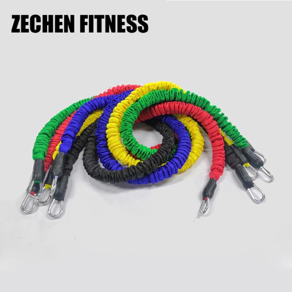 TPE Heavy Duty Resistance Bands Tube Set 1200mm Yellow Red Green