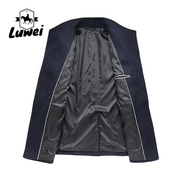 Большой лапель Средний длинный кашемир Классический мужской утилитарный ошейник стройный верхний пальто транш лисица куртка мужской пальто