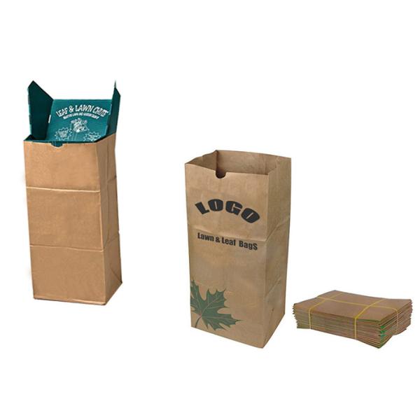 Custom Logo Lawn Paper Bags 30 Gallon Large Capacity