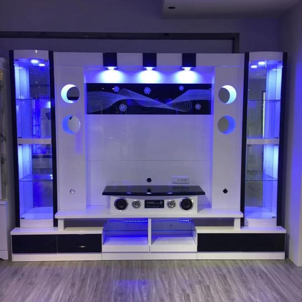 Modern European TV Cabinet Furniture Bunnings Doors Bifold Bookshelf Built Style