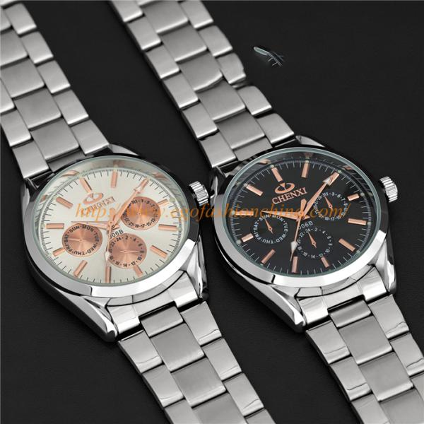 006B Rose Gold Numerals Small Dials Men Watch Stainless Steel Watch Luxury Stylish Watches