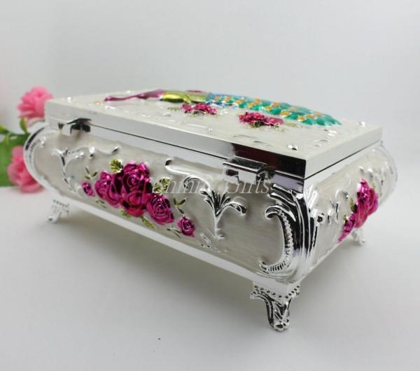 Shinny Gifts Fashion Jewerly Organizer Box Earring Storage Box Cosmetic Jewelry Box