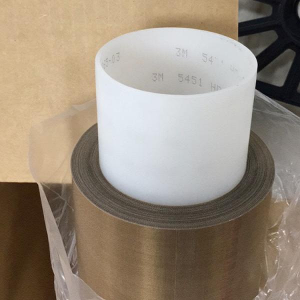 3M™ PTFE 5451 Brown Glass Cloth Tape 1 Inch × 36 Yards 5.3 Mil