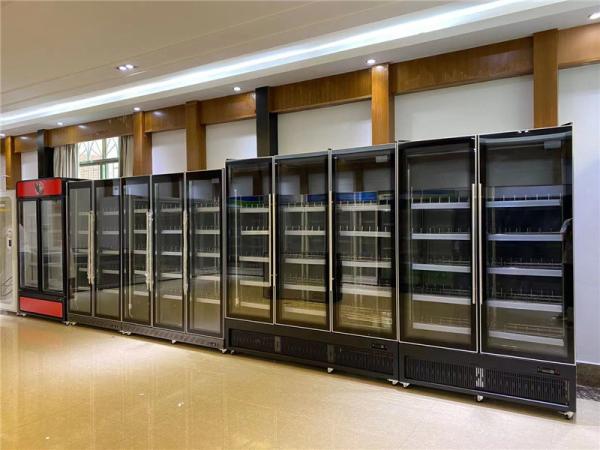 Commercial Vertical Beer Bottle Display Cooler With 4 Glass Door