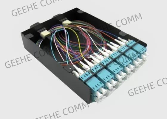 Cassette optique d'échange de fibre de duplex du câble 12×LC d'évasion de fibre de MTP/MPO