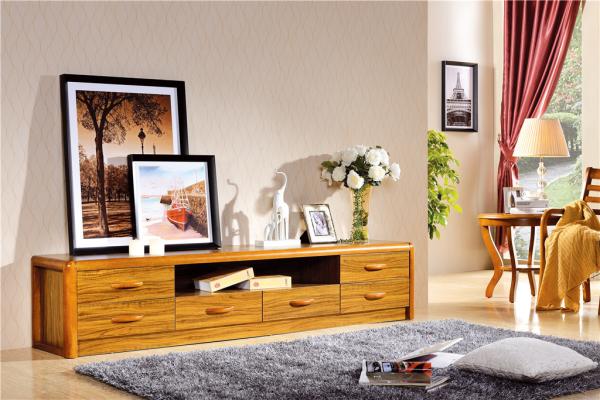 modern Zingana wood TV cabinet low cabinet furniture