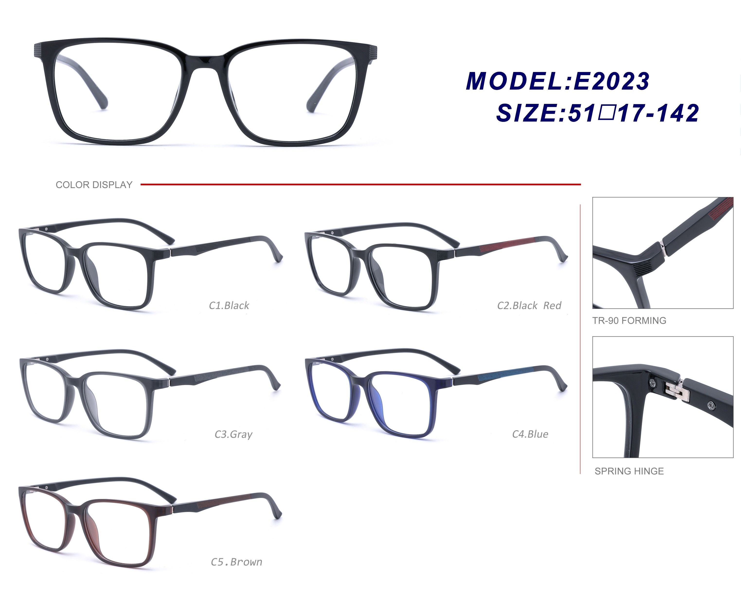 Eyeglass рецепта Tr90 людей OEM мягкий обрамляет полную оправу