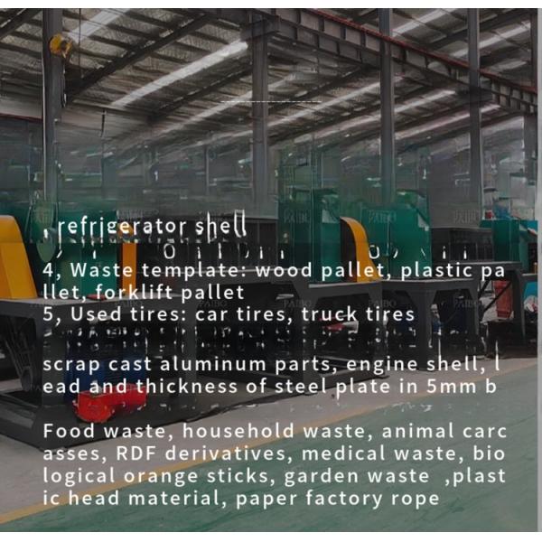 Shredder for Recycling Industrial Packaging Tires Scraps Radiators and Electronic Waste