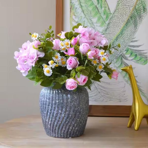 Wholesales Sale Silk Single Roses Flower Bouquet Artificial Flowers Rose Flower Bouquet for Wedding Decoration