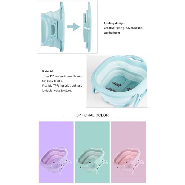 Портативное пластиковое складное ведро массажа ноги 1KG