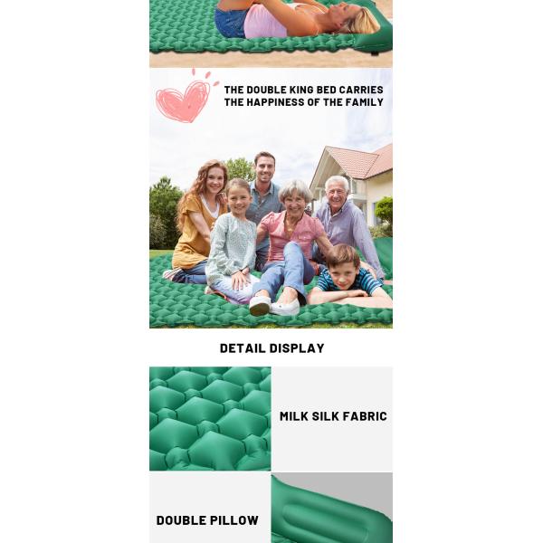 собственная личность располагаясь лагерем кровати шелка молока 200x122x7cm складная надувая пусковую площадку спать