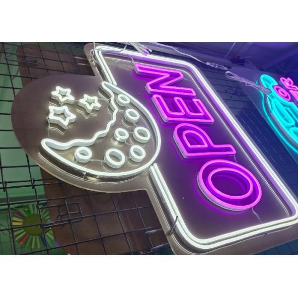 Silica Gel 10cm 12VDC Led Neon Sign EU Plug For Retail Shop