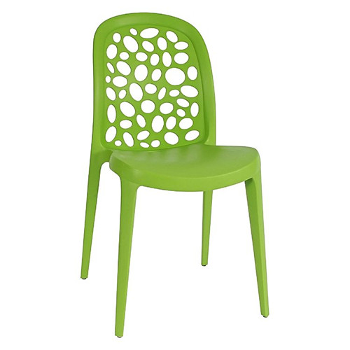 Outdoor Modern Restaurant Plastic Stacking Chairs PP Dining Upholstered