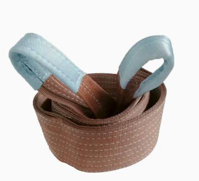 6t Load Capacity Double Flat Polyester Webbing Sling - UV and Chemical Resistant Lifting Belt