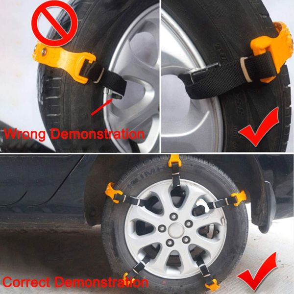 Releasable Anti Slip Tire Belt Safe Weather Resistant High Durability
