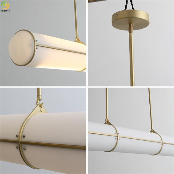 Home Light Luxury Brass Chandelier LED Restaurant Modern Pendant Light