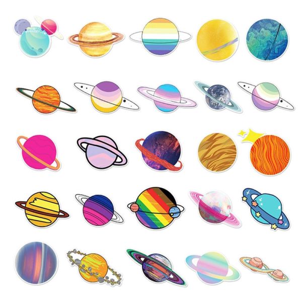 OEM Rocket Moon Planet Kiss Cut Stickers Astronaut Car Decal