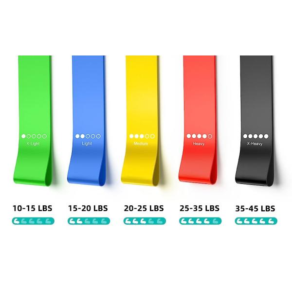 Resistance Bands, Exercise Workout Bands for Women and Men, 5 Set of Stretch Bands for Booty Legs, Pilates Flexbands