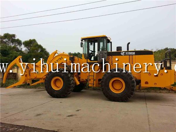 Wenyang machinery WY978J 12Ton wheel loader with log grapple suitable for big diameter wood log