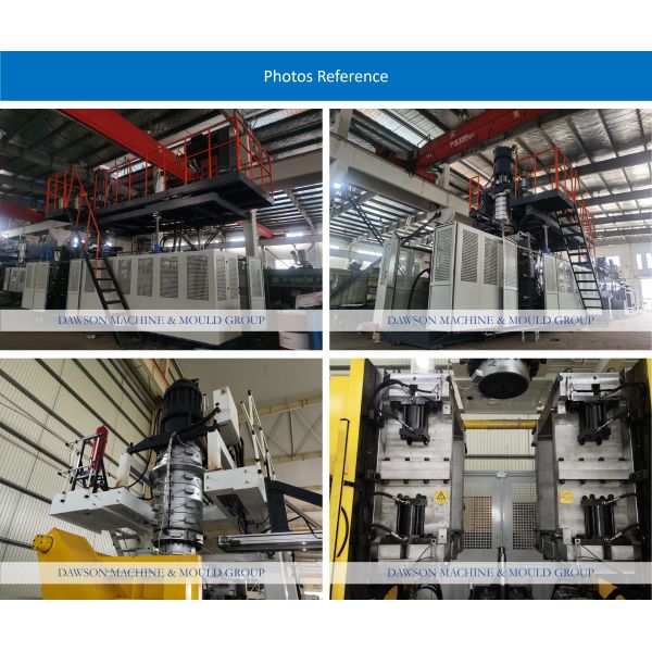 120 Mm Screw Diameter Blow Molding Machine For 200 Litre Plastic L Ring Chemical Drums Moulding Line