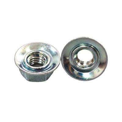 M16 Color Zinc Hexagon Flange Nut Passivated Finish for Heavy Industry