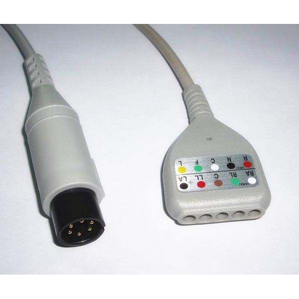 Common 3 Lead 5 Lead ECG Cable Set , LL / Din Style ECG Trunk cable