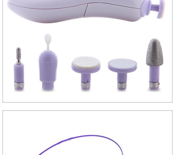 Professional Portable Nail File Set and Battery Operated Nail Drill Machine for Pedicure Tools