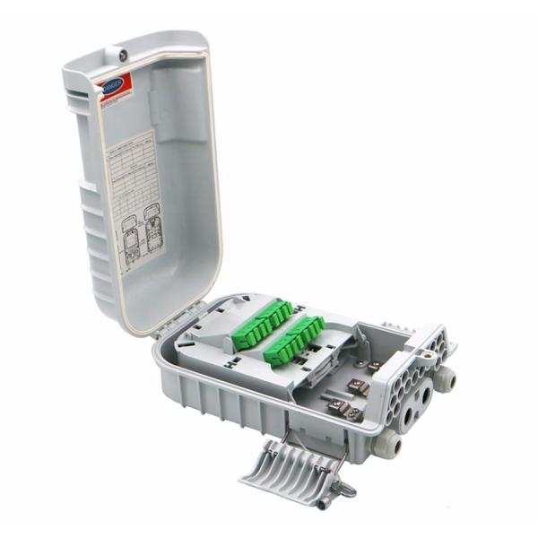 16 Fibers Mini Splitter Fiber Optic Terminal Box with ABS+PC Material for Outdoor IP65 Protection