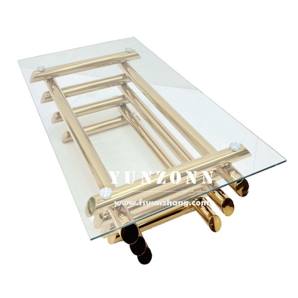 Modern Luxury Rectangular Coffee Table New Design Glass Furniture for Home and Wedding Hotels
