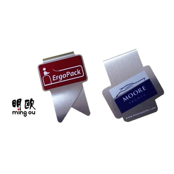 Custom Shape Cool Two Sided Metal Money Clip Branded 19g Weight