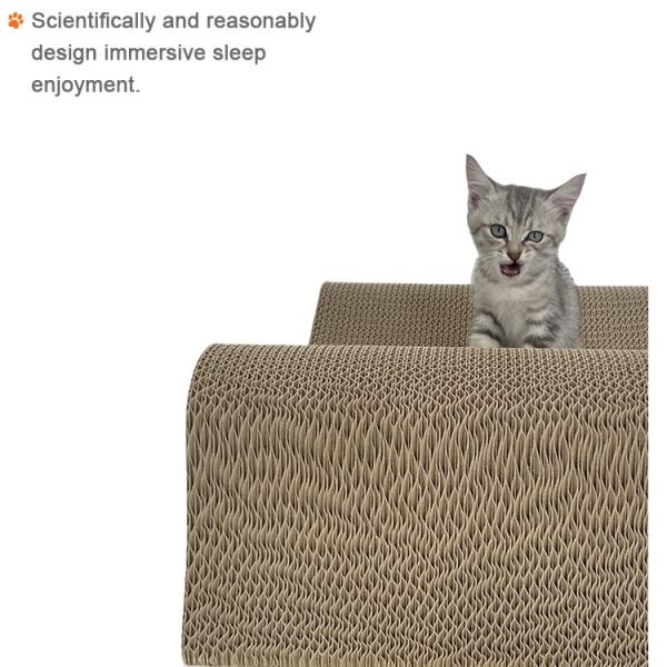 Corrugated Paper Cat Scratch Board Line Valley Type Cat Scratching Board Wholesale Cat Cardboard Toy High Density Durable