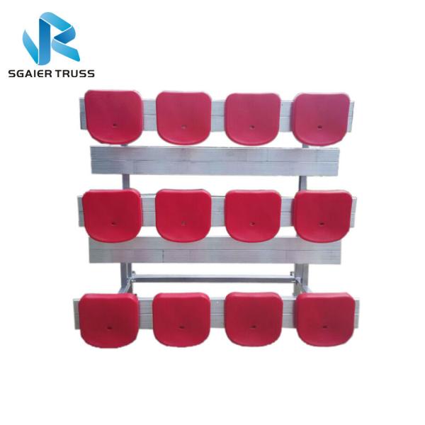 2 - 5 Rows Outdoor Aluminum Stadium Bleachers Metal Structure Bench Grandstand