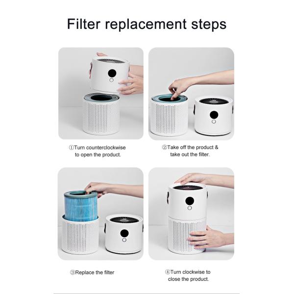 10000 портативная машинка фильтра стола H13 Hepa очистителя AP01 воздуха домочадца MAH белая небольшая