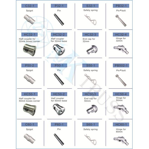 Алюминиевая сплав Сертификат Spigot Truss Клип и штифт для прямого круга арки лестницы