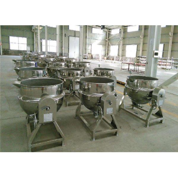 Tomato Jam Tilting Steam Kettle , Industrial Kettle Boiler Stainless Steel Material