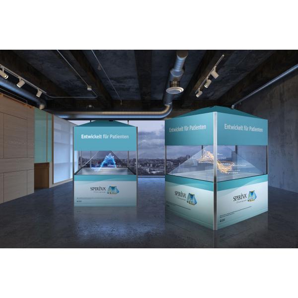 Большие 4 встали на сторону голографический игрок 2x2 m рекламы Holo дисплея 4K для розницы