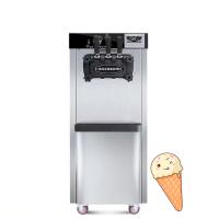 Machines de fabrication de crème glacée en acier inoxydable avec 3 saveurs et fonction automatique