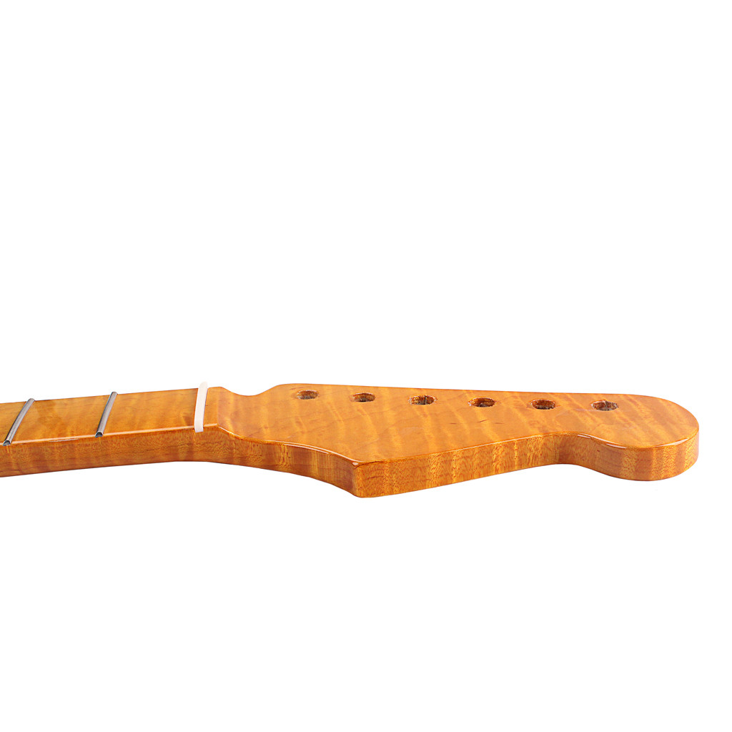 Замена шеи Fender Stratocaster 21 Frets Кленовый для электрической гитары ST Abalone Dots Tiger Flame