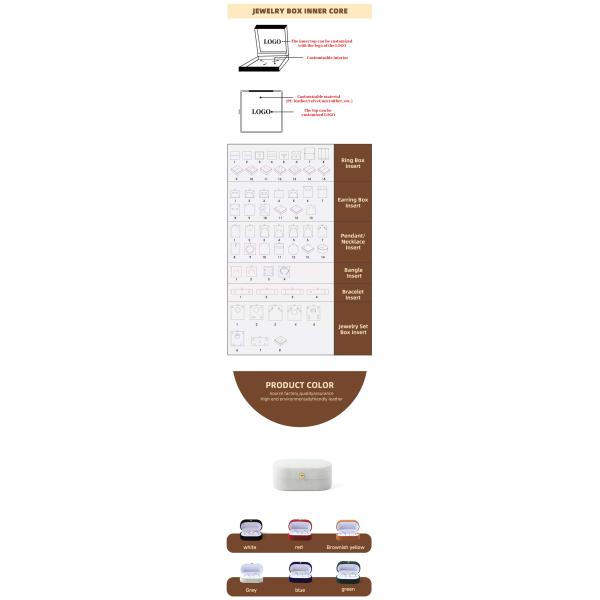 Caja de joyería de lujo personalizada de color gris terciopelo de joyería de embalaje de boda de compromiso de doble anillo de caja