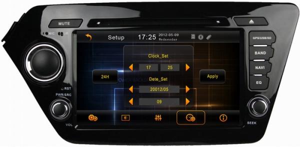 car gps sat navs for Kia K2 (2011-2012) with auto steore video USB 3D DVD radio OCB-8044