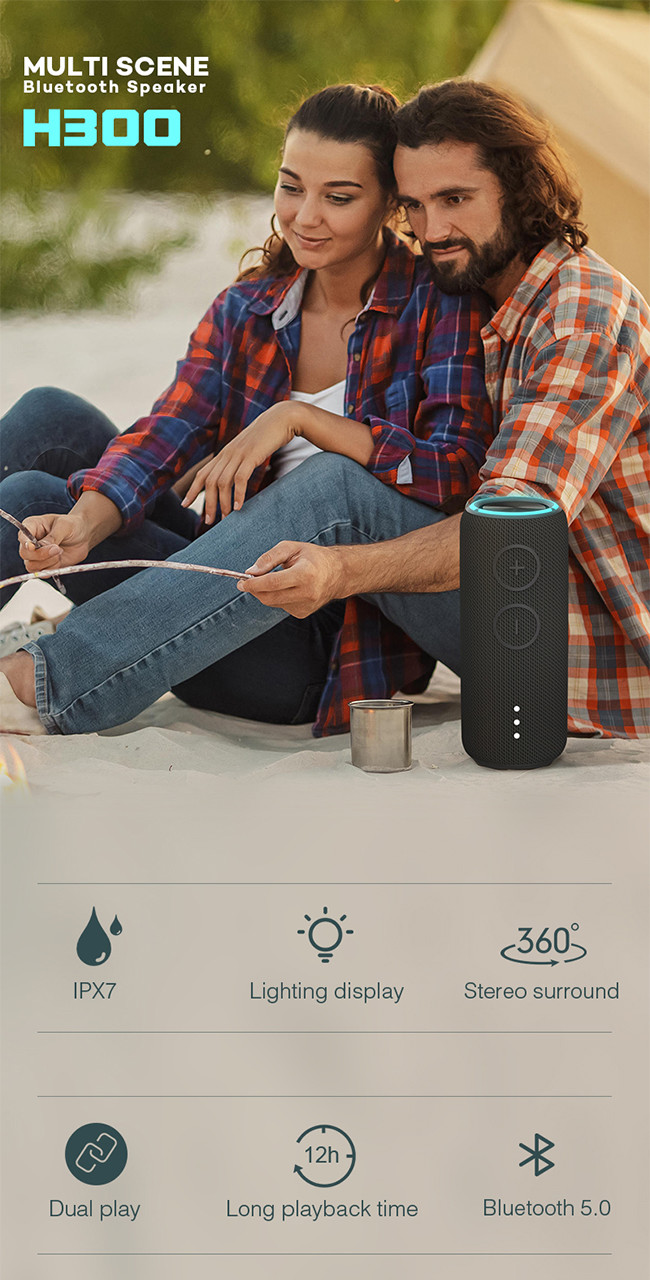 30w водоустойчивое Ipx7 освещают вверх по звуку диктора Bluetooth сильному басовому